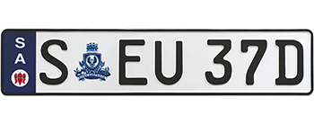 European number plate